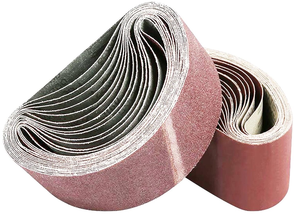 Banden 75 x 533 mm, set gemengde schuurbanden (3 x korrel 80/120/150/240/400) schuurband voor draagbare bandschuurmachines, metaal, hout, slijpen, polijsten