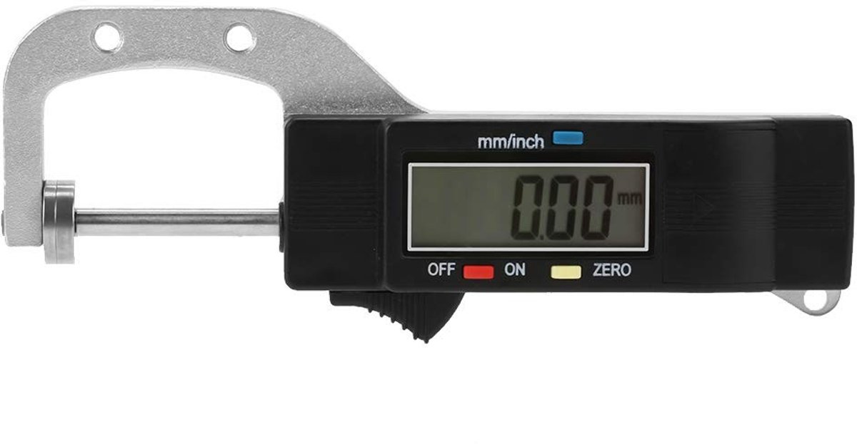 Digitale Dikte Meter 0-25mm met Elektronische Display, Lichtgewicht Caliper voor Nauwkeurige Metingen van Dikte en Diktecontrole