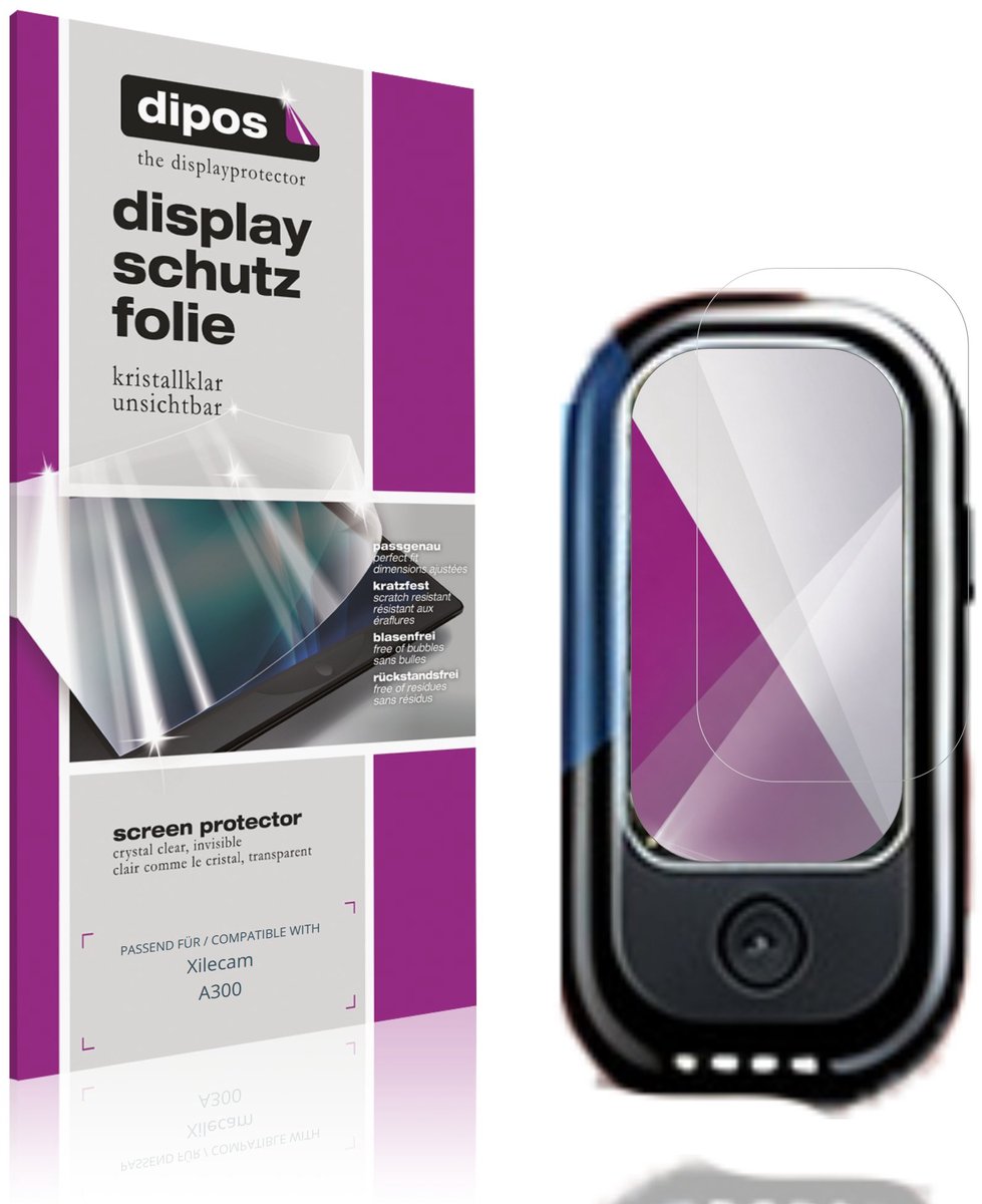 dipos – 4x Beschermfolie geschikt voor Xilecam A300 | Krasbestendige & heldere Screenprotector Ultra-Thin