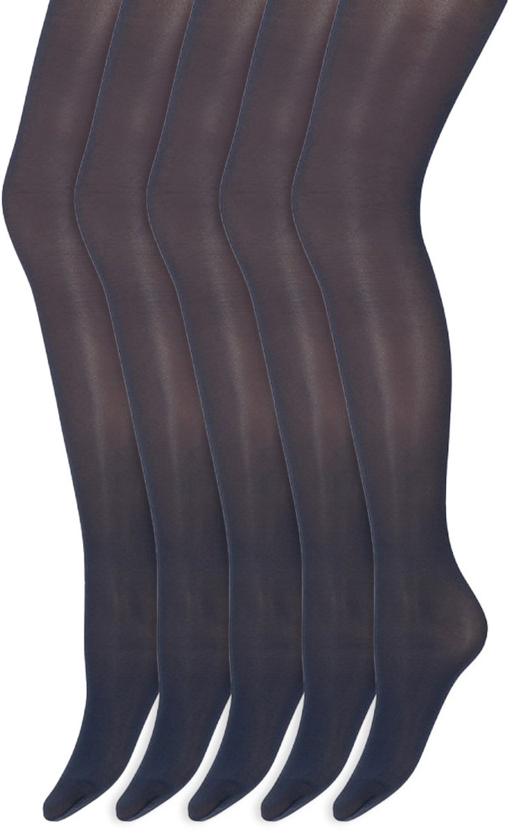 Marianne Glans Panty | 35 Denier | Merk: Marianne | Maat: S T/M Xxl | Kleur: Blauw | 5 Paar