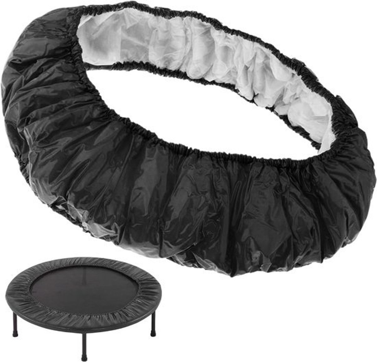Veilige Randkussen voor Kinderen Trampoline 36 Inch 6 Gaten Zwarte Beschermhoes