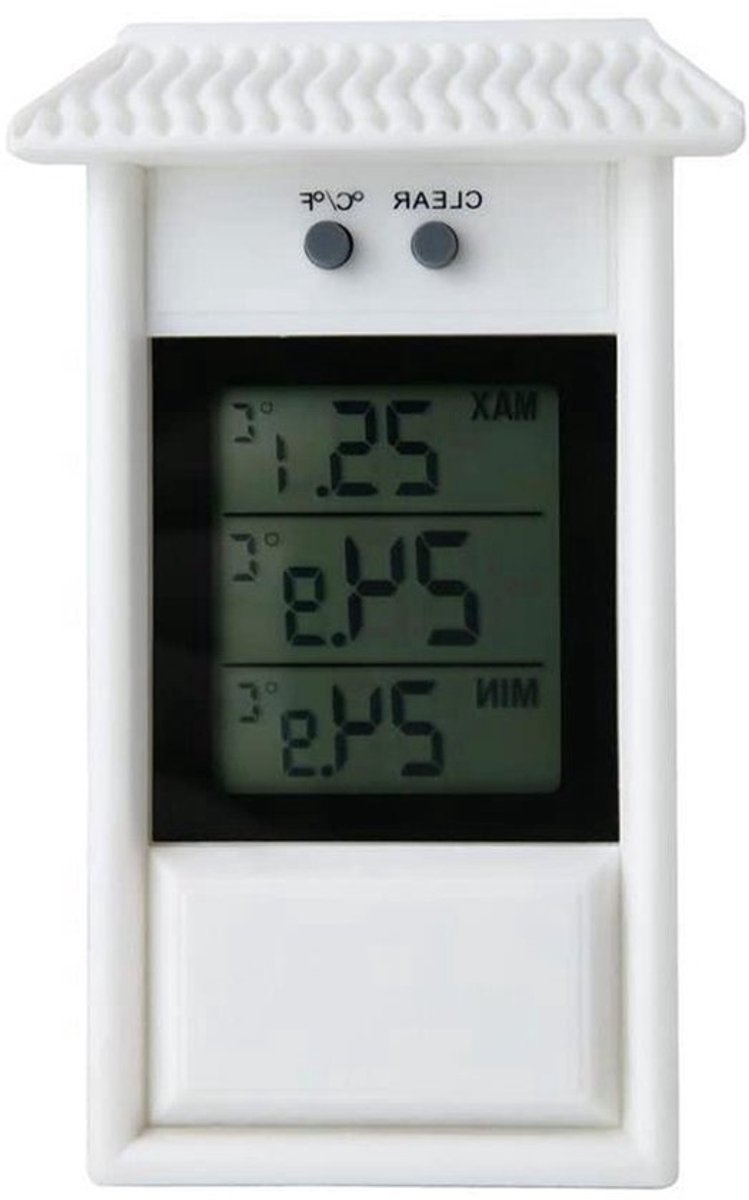 Digitale Max Min Buiten/Kas Thermometer met Wandmontage