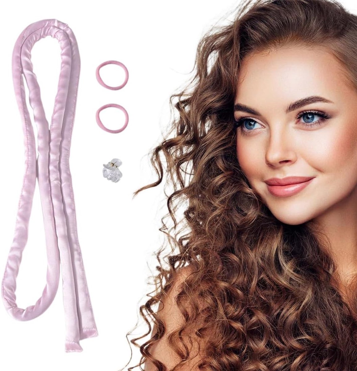 Zachte haarrollers voor een perfecte krul tijdens het slapen, ideaal voor lang en gemiddeld haar