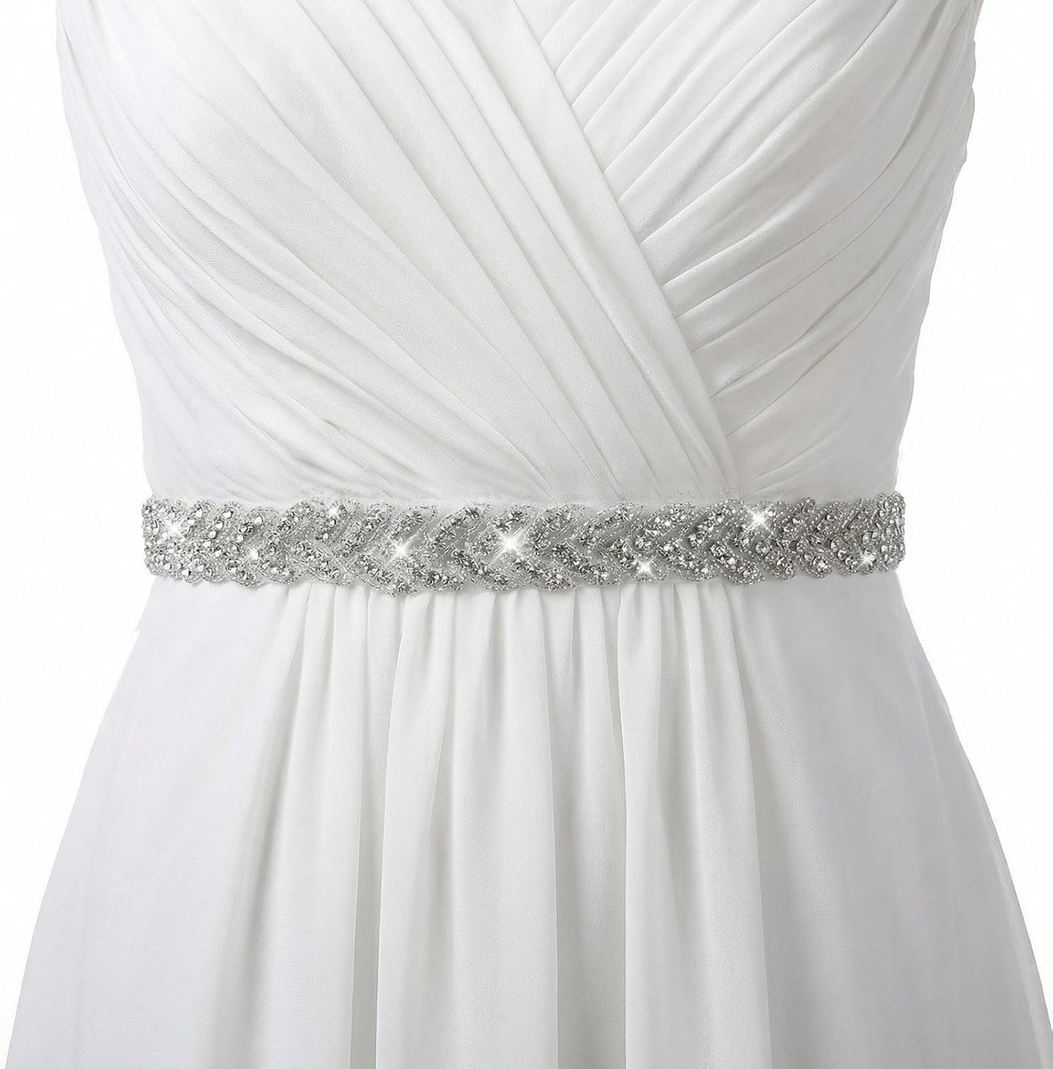 Elegante Glinsterende Bruidsriem met Strass, Ideaal voor Bruiden en Bruidsmeisjes, Perfect voor Trouwen en Feesten