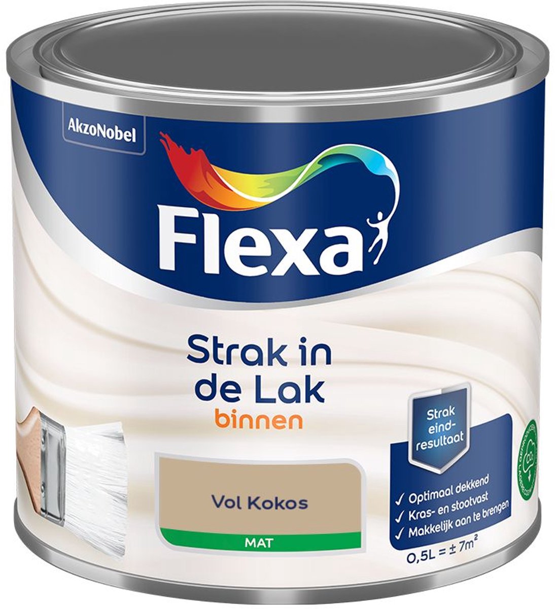 Flexa - Strak In De Lak Binnenlak Mat - Vol Kokos - Mengverf - 500 Ml