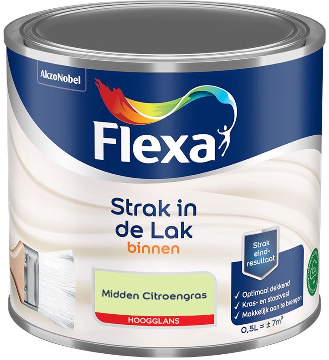 Flexa - Strak In De Lak Binnenlak Hoogglans - Midden Citroengras - Mengverf - 500 Ml