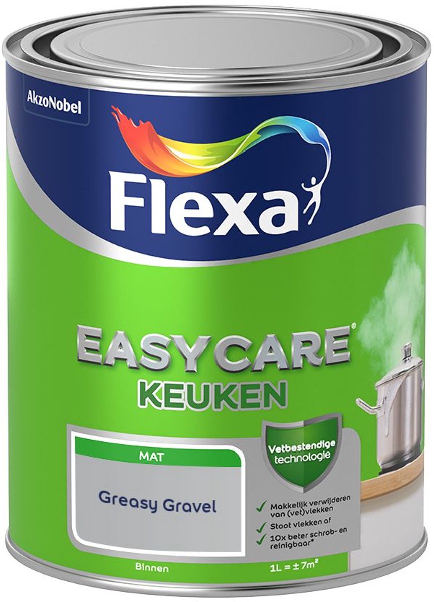 Flexa - Easycare Keuken - Greasy Gravel - 1 L - Kleur Van Het Jaar 2027