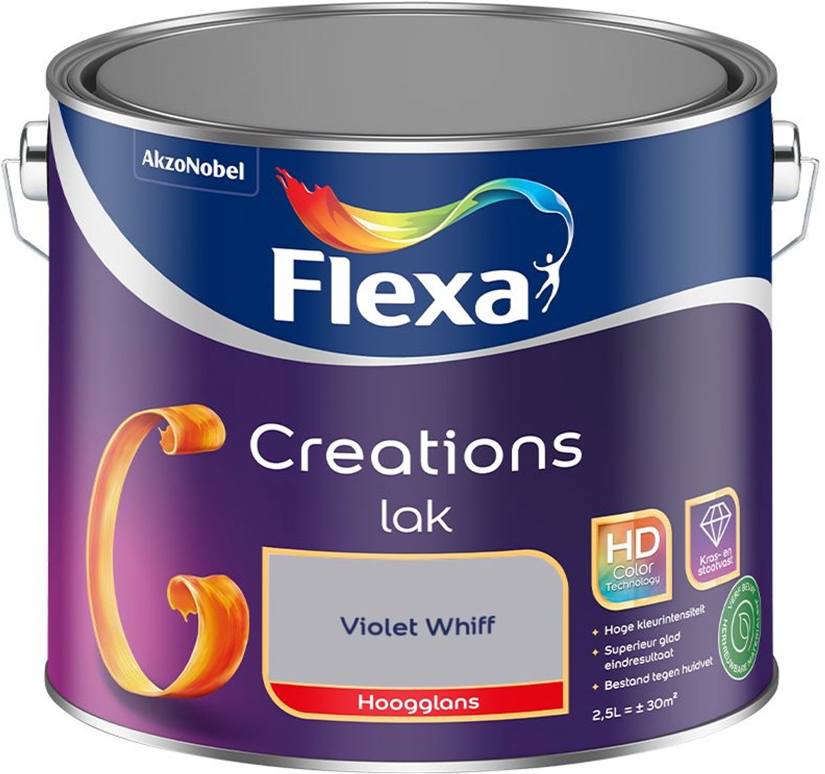 Flexa - Creations Lak Hoogglans - Violet Whiff - 2,5 L - Kleur Van Het Jaar 2027