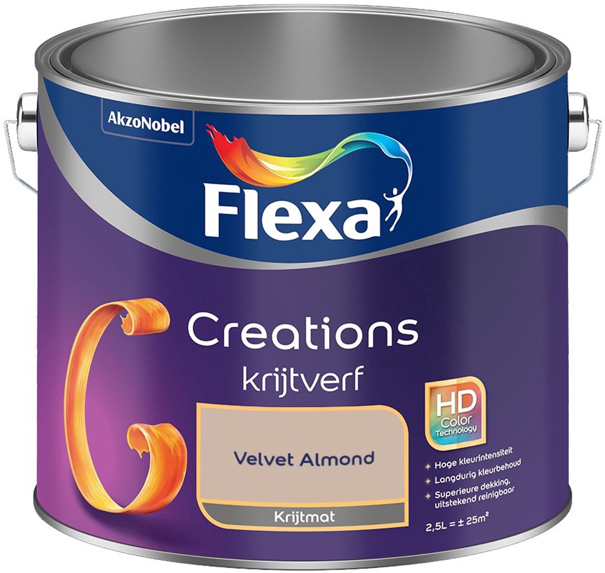 Flexa - Creations Muurverf Krijt - Velvet Almond - 2,5 L - Kleur Van Het Jaar 2027
