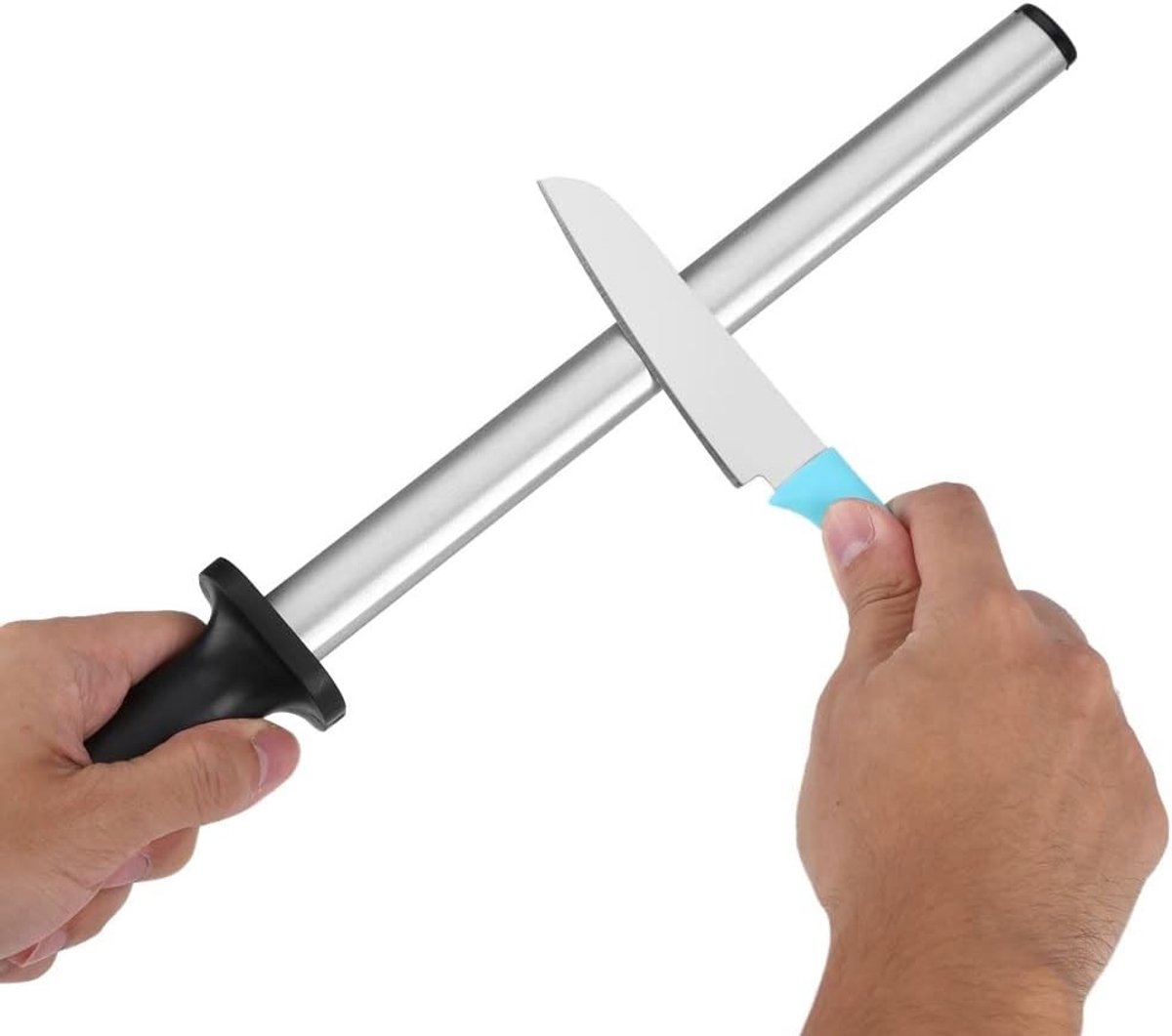 Professionele 10 inch diamant slijpstaaf voor het slijpen van keuken- en koksmes, extra fijn en ovaal, ideaal voor het onderhouden van messen en het slijpen van vlees- en keukenmessen
