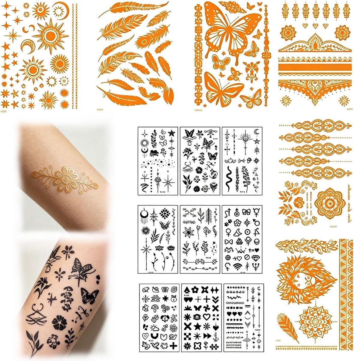 Tijdelijke Tatoeages, Tatoeagestickers voor Huid