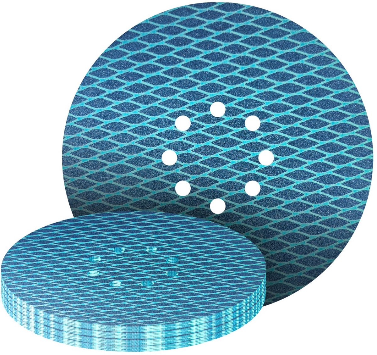20 stuks 225mm klittenband schuurpapier, excentrische schuurschijven, 8 gaats korrel 120 diamantvorm schuurpads, schuurschijven voor gipsplaten schuurmachine schuur giraffe langnek
