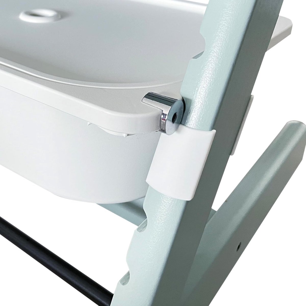 Adapter voor Stokke Tripp Trapp kinderstoel en IKEA Trofast dienblad of gaasmand, geleverd met stoppers (wit)