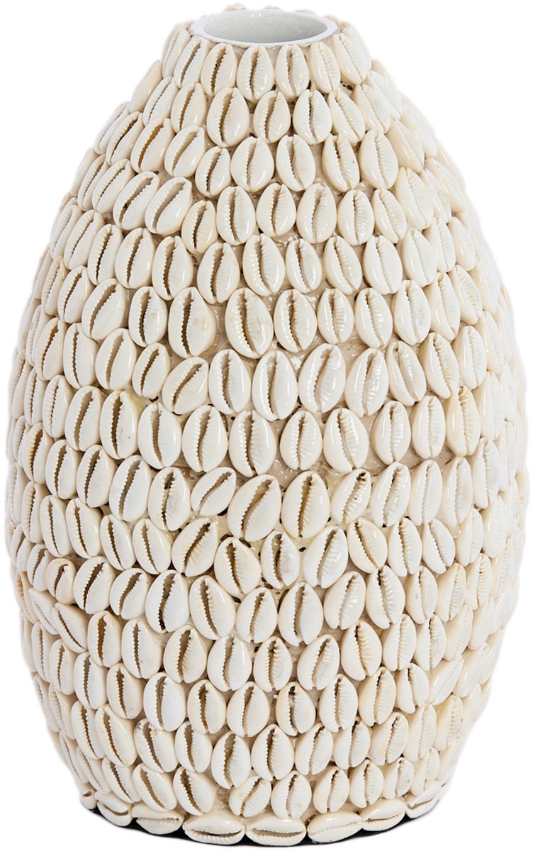Light & Living Vaas SHELL - Ø19x28cm - Wit