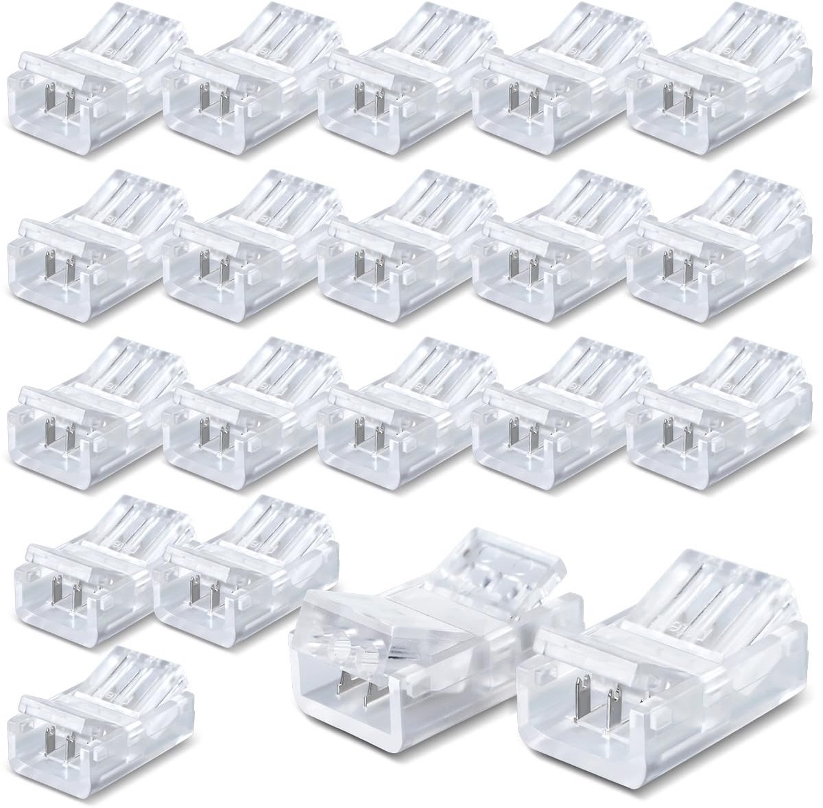 20 Stuks Snelle Strip Connectoren voor 10MM 3-Pin LED Verlichting, Kabelverbinding voor LED Strips en Verlichting