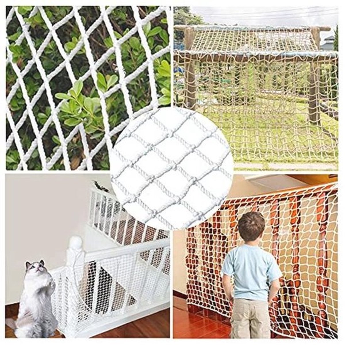 Veiligheidsnet voor kinderen en huisdieren - 3 cm maas voor balkon en trap leuning