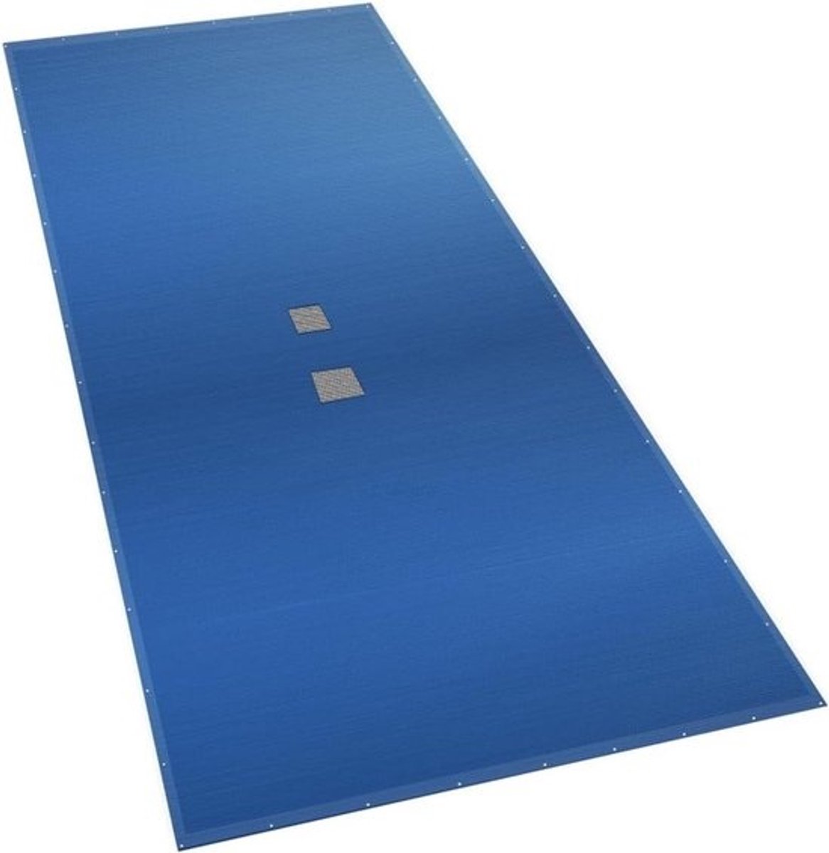 Zwembadafdekking Rechthoekig - Afdekzeil Zwembad - Zwembad Beschermen - Met Afwateringsnet - 14 x 8 m - Blauw-grijs