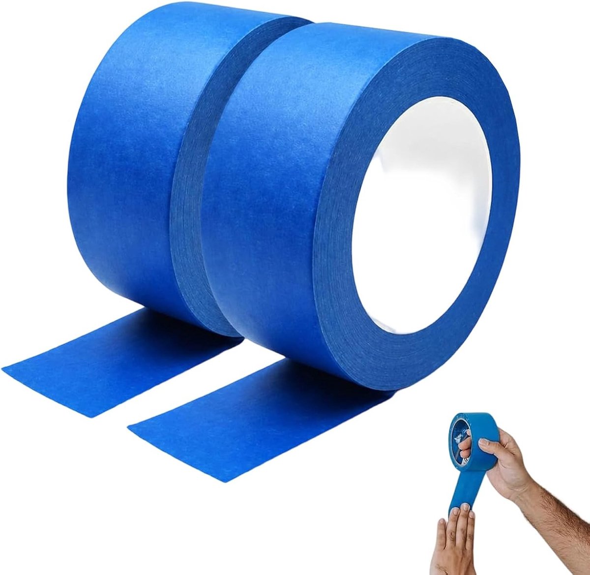 Verfband (50mm x 50m) - 2-crepe tape voor schilderwerk en renovaties - Maskertape voor precisie en bescherming tijdens het schilderen