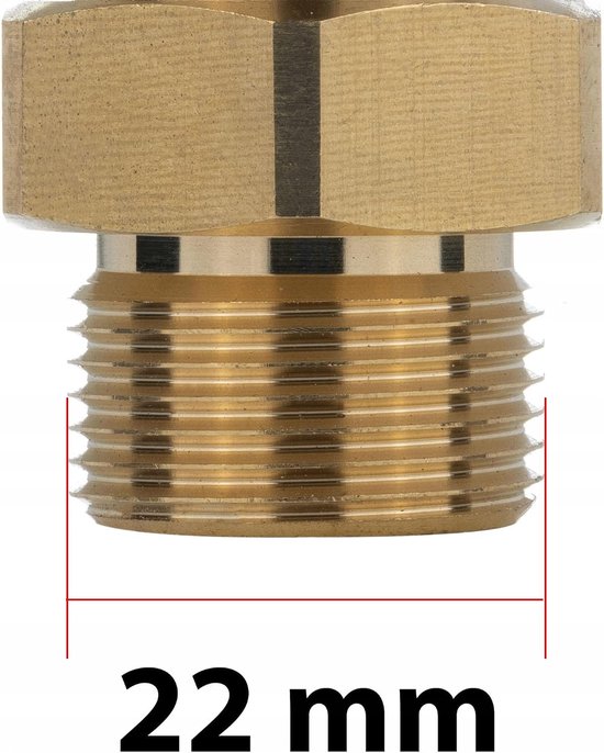 mondstuk 90° turbo, hogedruksproeier M22 x 1,5 buitendraad 14 mm, hoekstraal, mini, duurzaam messing/kunststof, voor pleisterwerk, ondergrond, staal — afbeelding 2