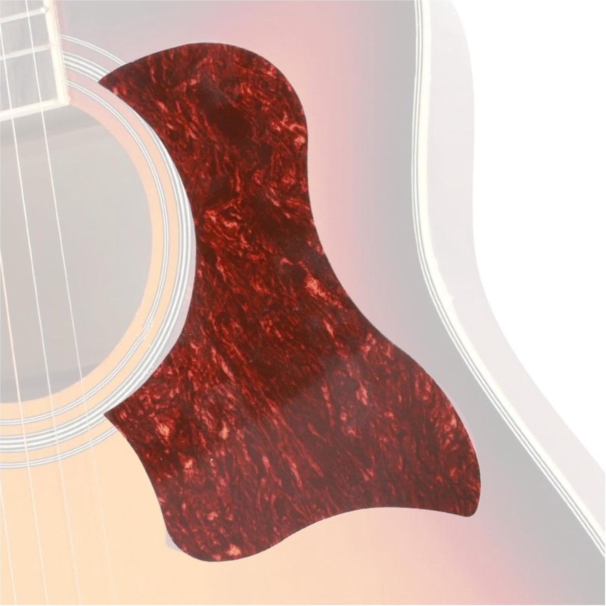 Slagplaat Akoestische Gitaar Slagplaat Zelfklevende Sticker Rode Schildpad Eend Vorm Guard Accessoires voor Muziekinstrument