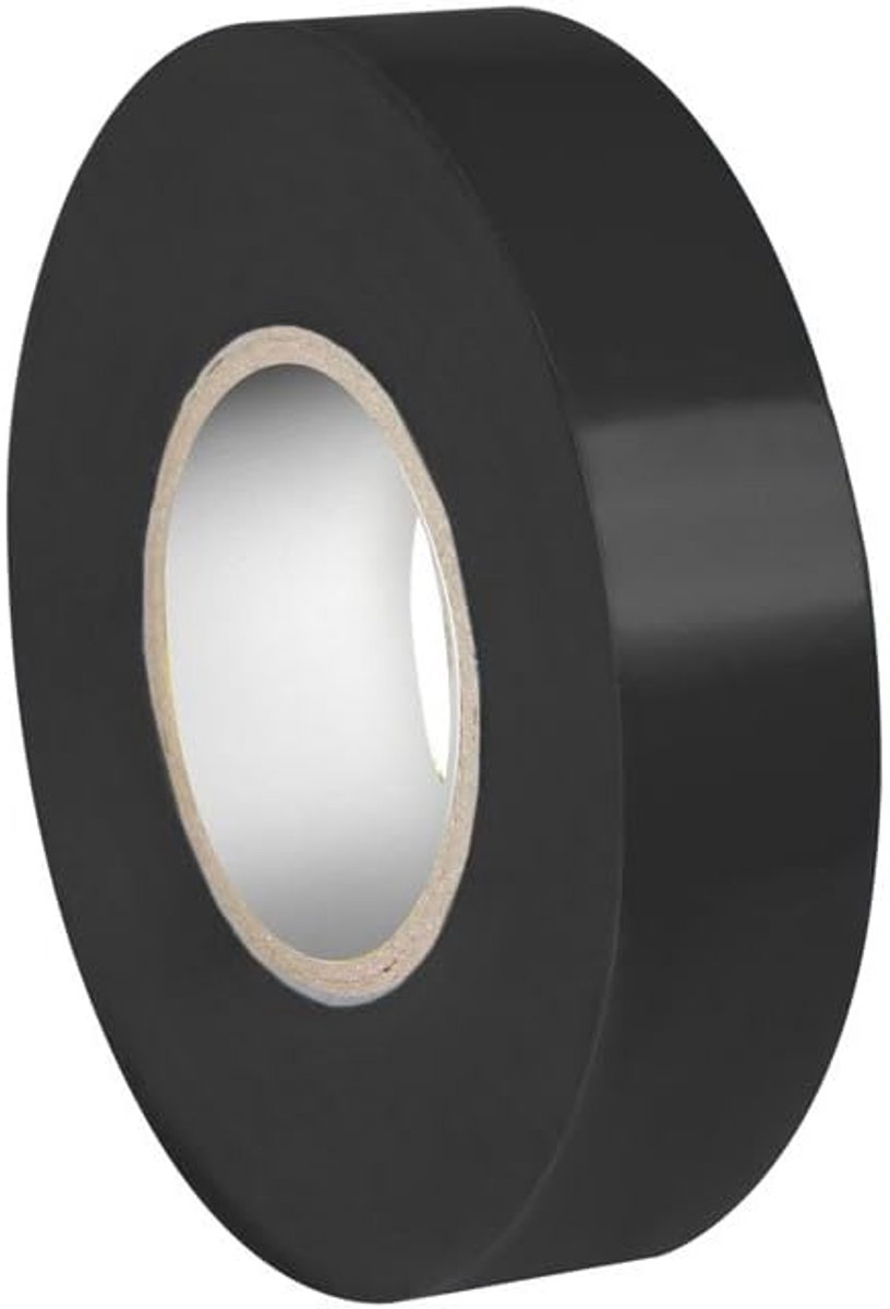 Hoogviskeuze, hitte- en drukbestendige, koudebestendige PVC-isolatietape, 19 mm * 25 m, zwart.