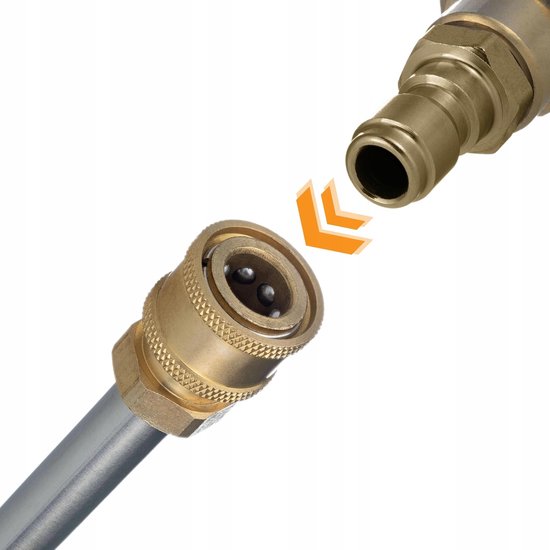 90° hoek rotatiemondstuk - 1/4 inch snelkoppeling - 180 bar, 8 l/min, 60 °C - voor ondervloer, pleisterwerk, gevel, terras - hogedrukreiniger-accessoires — afbeelding 2