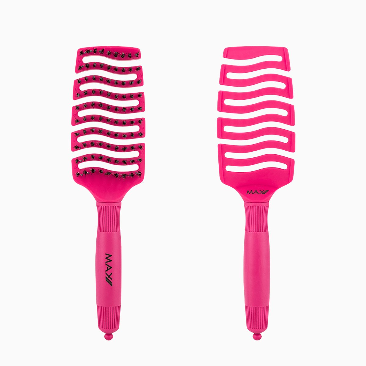 Max Pro Detangler Haarborstel Burgundy Beauty - Antiklit - Haar borstel - Jongens en meisjes - Comb - Brostel - Zwijnenhaar borstel