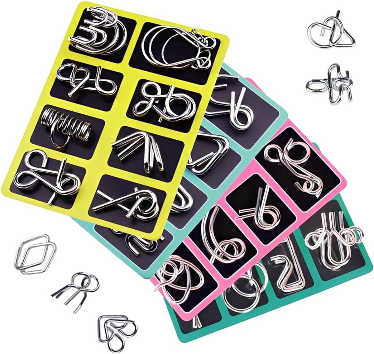 32-delige metalen ring puzzel voor volwassenen en kinderen, uitdagend IQ spel, perfect voor alle leeftijden en als verjaardagscadeau