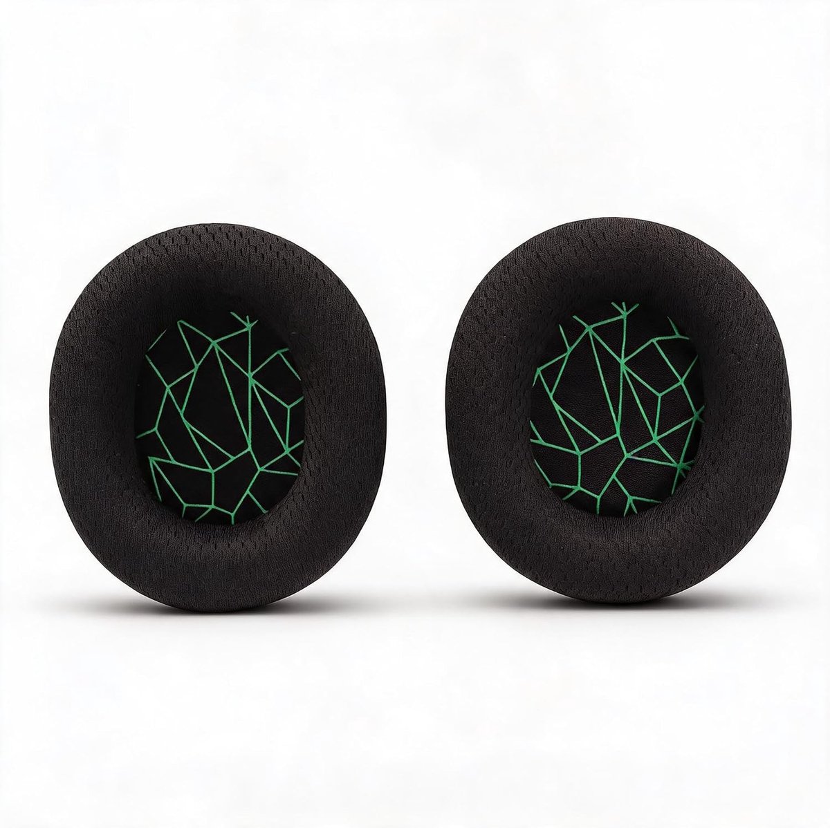 Vervangende Oorkussens voor 3/5/7/9/Pro Headset - Zwart Groene Schermbedrukte Oorkappen voor Comfort en Geluidskwaliteit