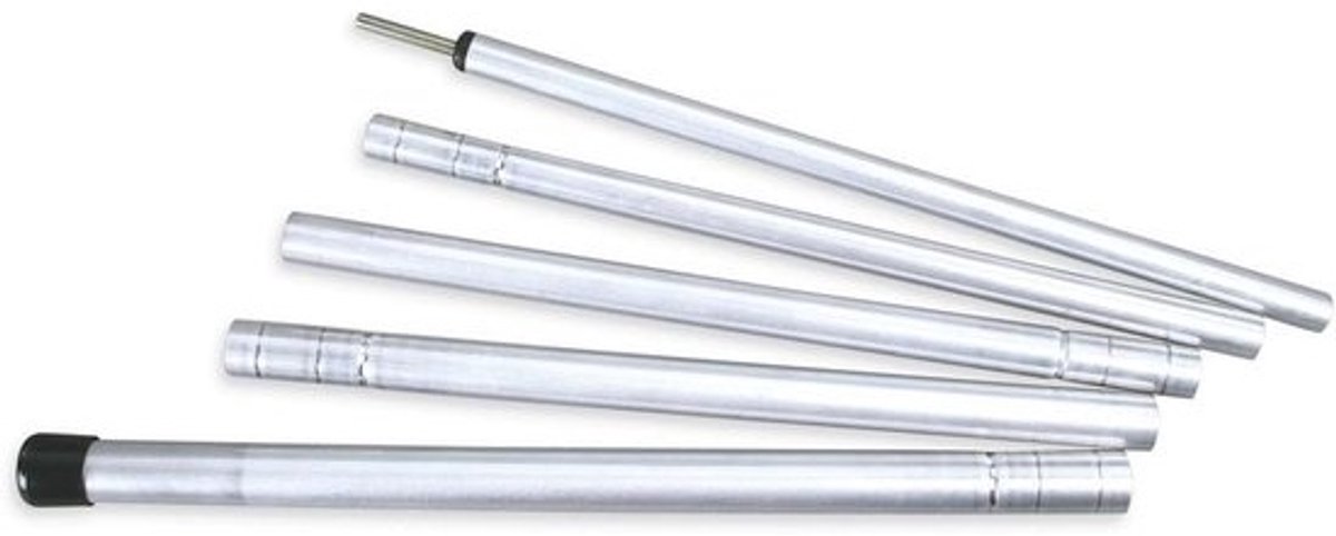 Tarpstang 160 cm – Steekbare, 5-delige Zeilstang van Aluminium voor Tarps en Zonnezeilen