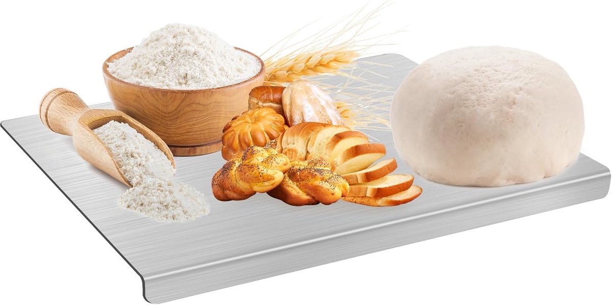 Snijplank voor werkblad, 40 x 30 cm, keukensnijplank, grote titanium snijplank, ook als pastaplank, bakplank, deegplank, titanium snijplank voor vlees, fruit en groenten