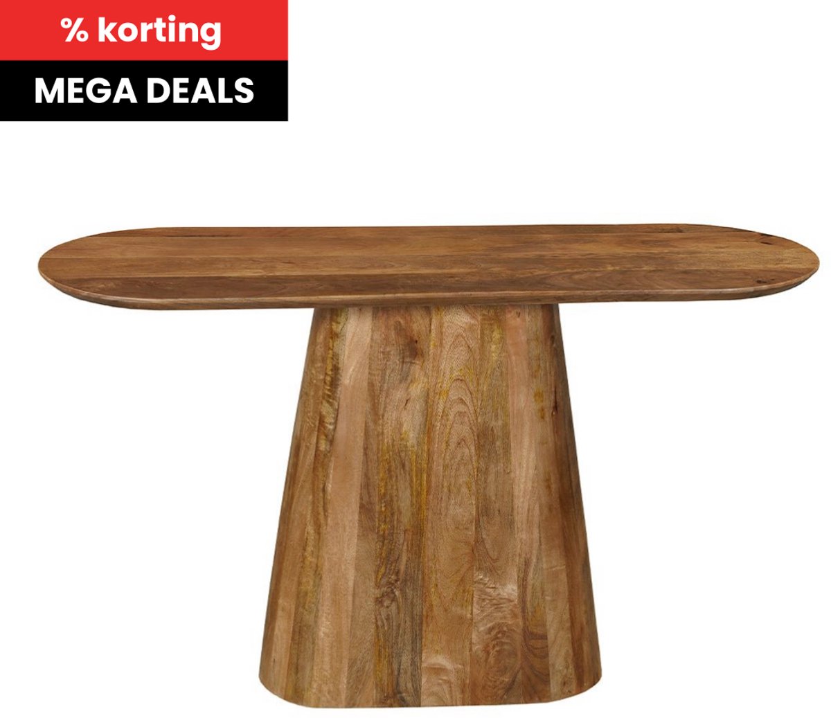 Mangohouten Sidetable Nova Capsule 120 cm Mahom Industrieel - Kleine tafel van Mangohout & Metaal - Industriële Huiskamertafel