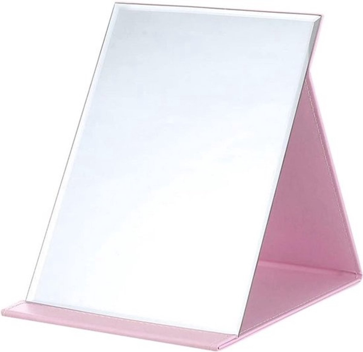 Inklapbare Make-upspiegel 25,5 x 18 cm - Draagbare Tafelspiegel voor Thuis en Reizen - PU-leer