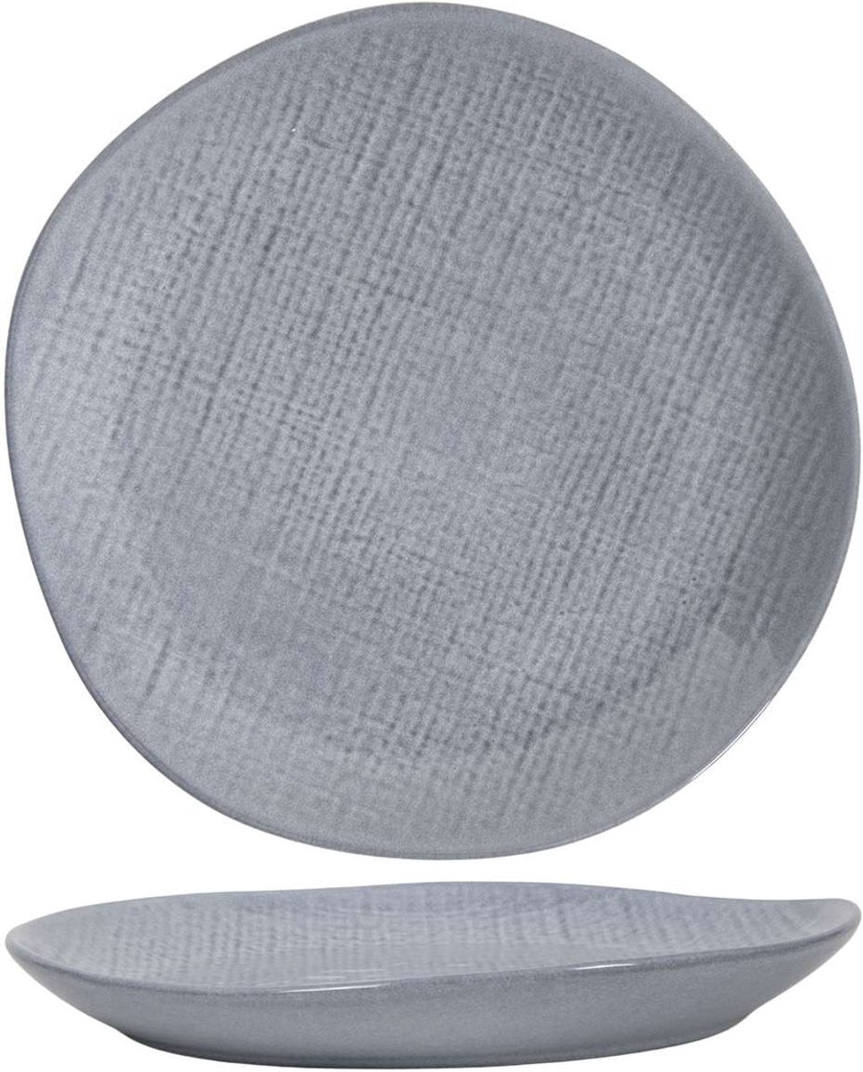 Cookinglife Dinerborden Linen Grijs ø 27 cm – 6 stuks