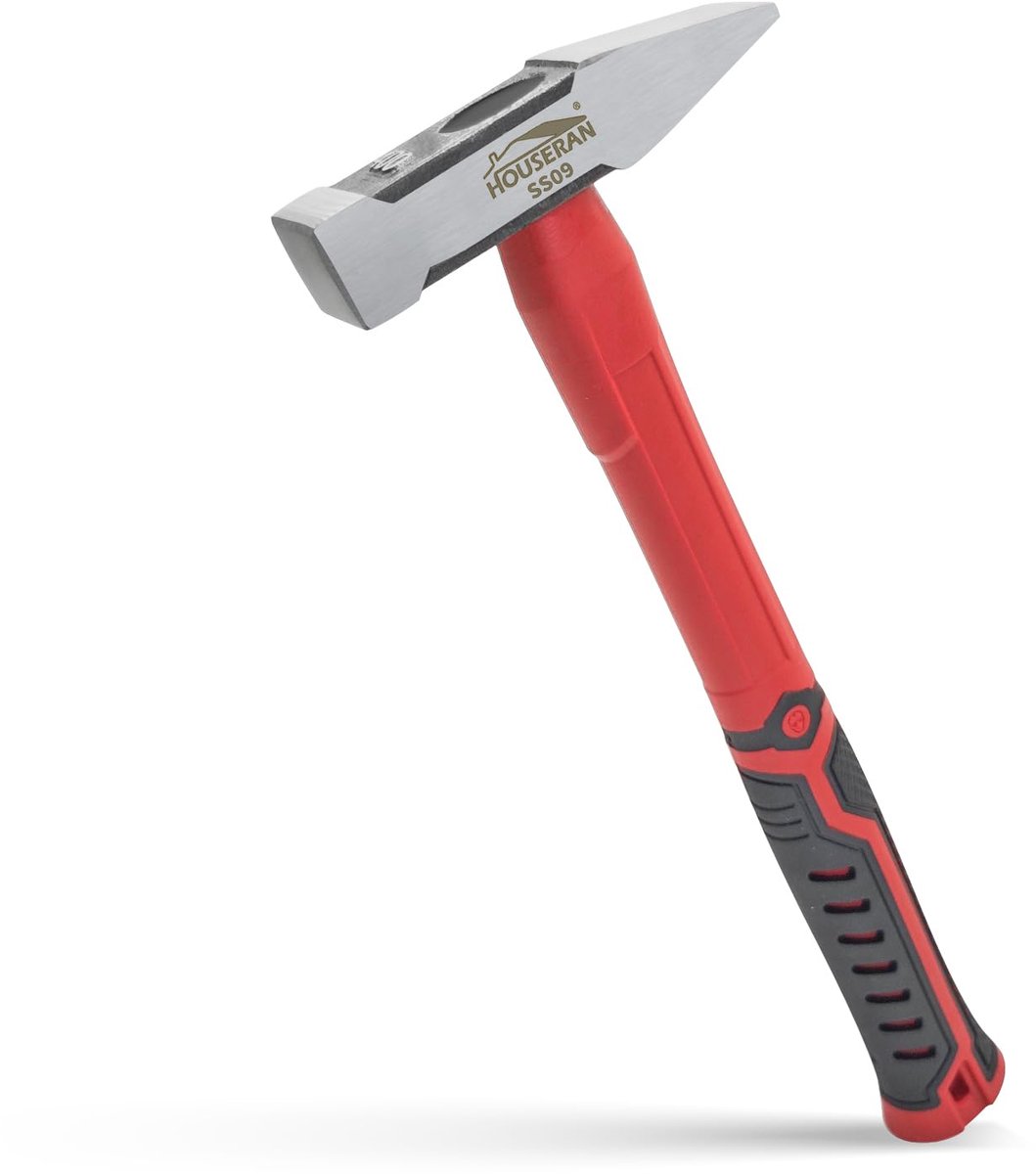 Ingenieurshamer 300 g - Cross Peen - Rubberen grip - Ideaal voor bouwwerk - ShopVlot