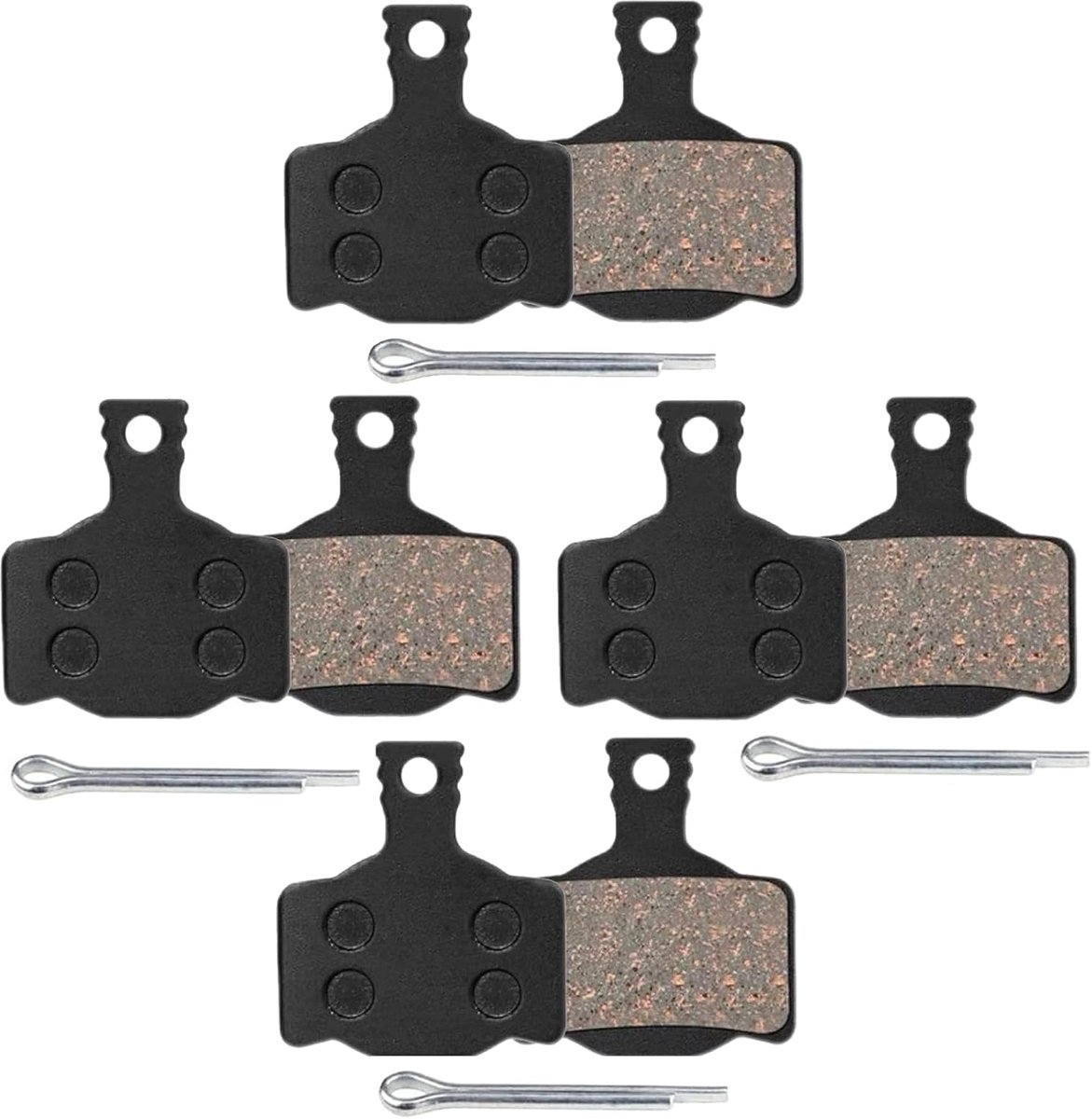 4 Paar Remblokken voor Fiets Type 7 Compatibel met Magura MT2 MT4 MT6 MT8 MT Sport MT Trail Sport MTS, Remblokken voor Mountainbike Schijfrem, Krachtige Stille Duurzame Remming voor Mountainbike