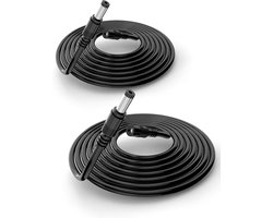 5 Meter DC Verlengkabel voor CCTV-Camera (TP-Link, Reolink, EZVIZ), Govee LED-Stripverlichting, Router (TP-Link Archer AX55), 5,5 mm x 2,1 mm Steker, 2-Pack