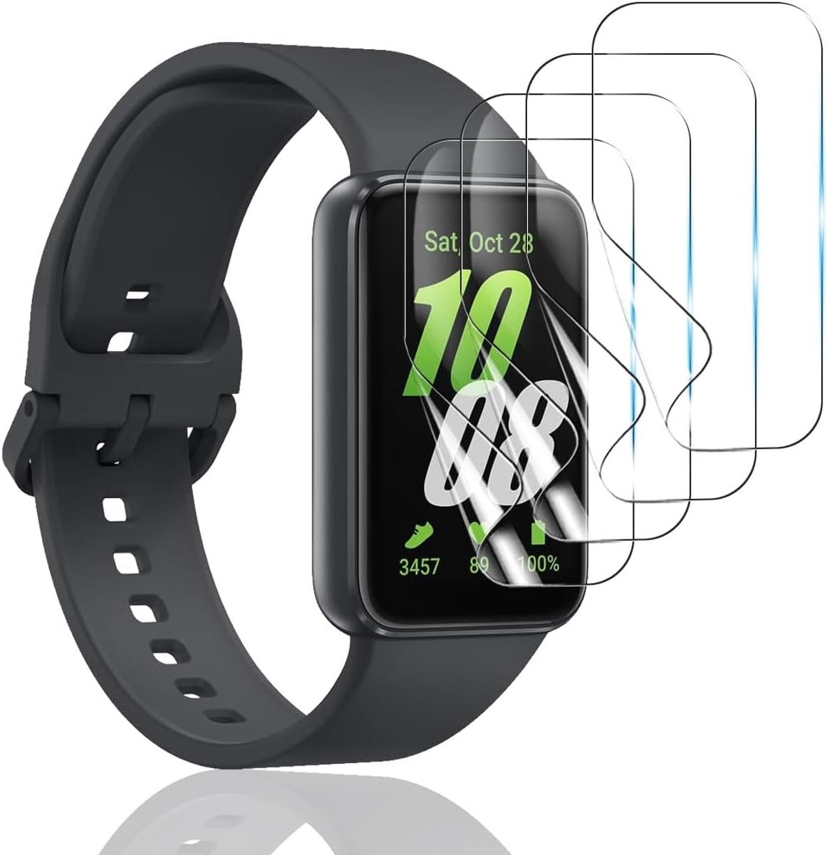 Beschermfolie voor Samsung Galaxy fit 3, [Niet pantserbescherming glas], 3 stuks helder HD zachte hydrogelfolie, luchtbelvrij, krasbestendig, volledige cover displaybeschermfolie voor Samsung