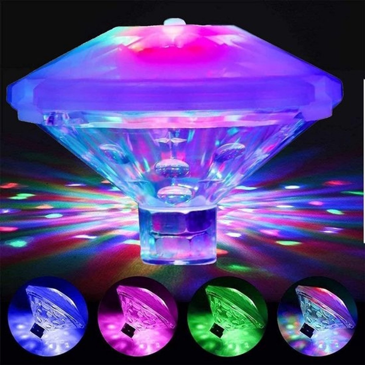 Waterdichte Zwevende LED Zwembadverlichting – 7 Kleuren Feestverlichting voor Buiten en Binnenbad Waterdichte Zwevende LED Zwembadverlichting – 7 Kleuren Feestverlichting voor Buiten en Binnenbad