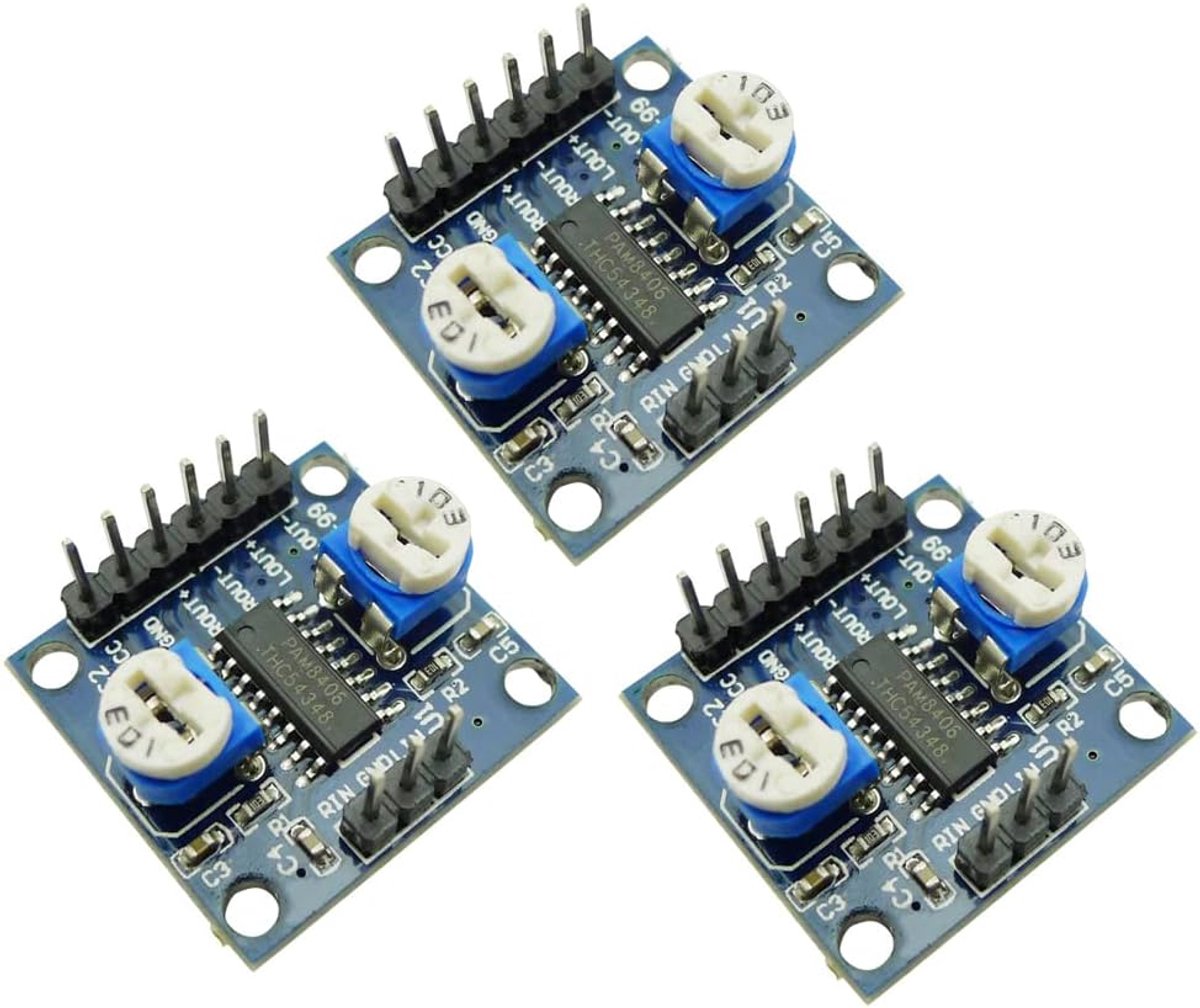 3PCS 5W x 2 Stereo PAM8406 Digitale versterker Board met Volume Potentiometer