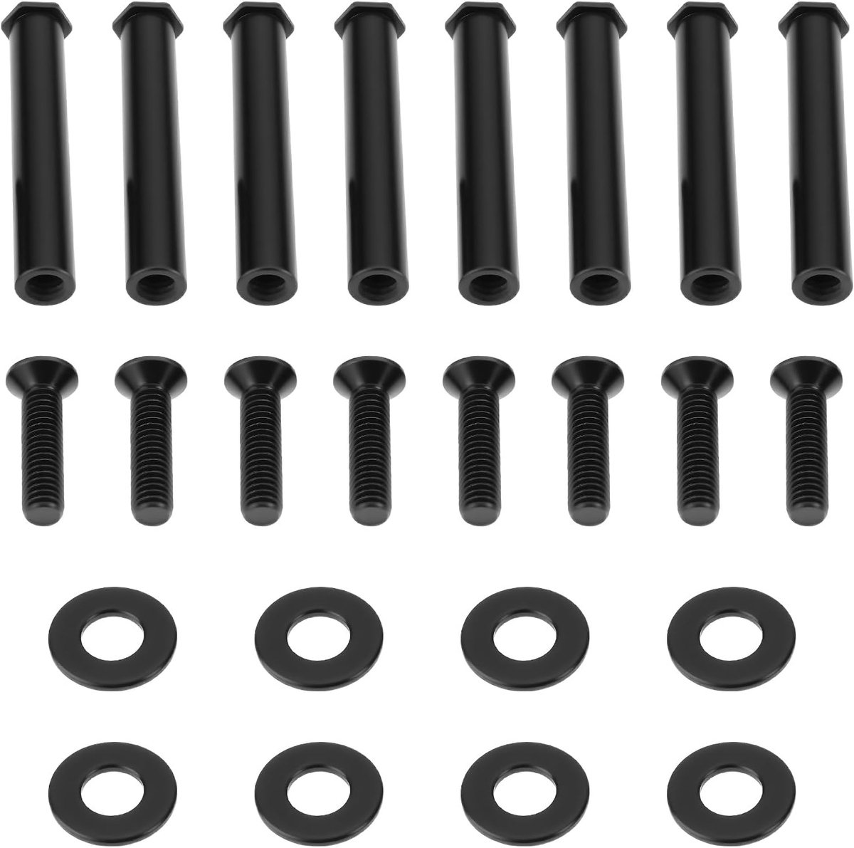 8 stuks Chassisventilator Radiator Bevestigingsschroeven Model WT01 Geschikt voor PC Zwart