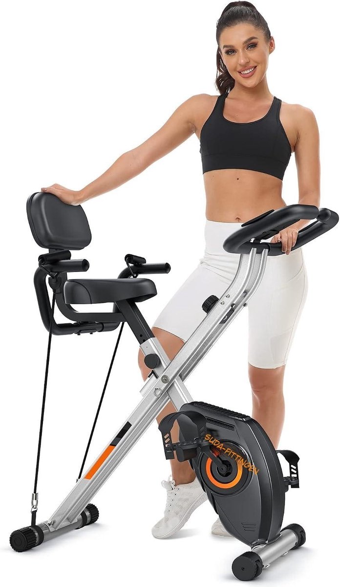 Kavora Home Trainer - Hometrainer Fiets - Fitnessfiets - Zwart/Grijs - 71cm x 39cm x 105cm