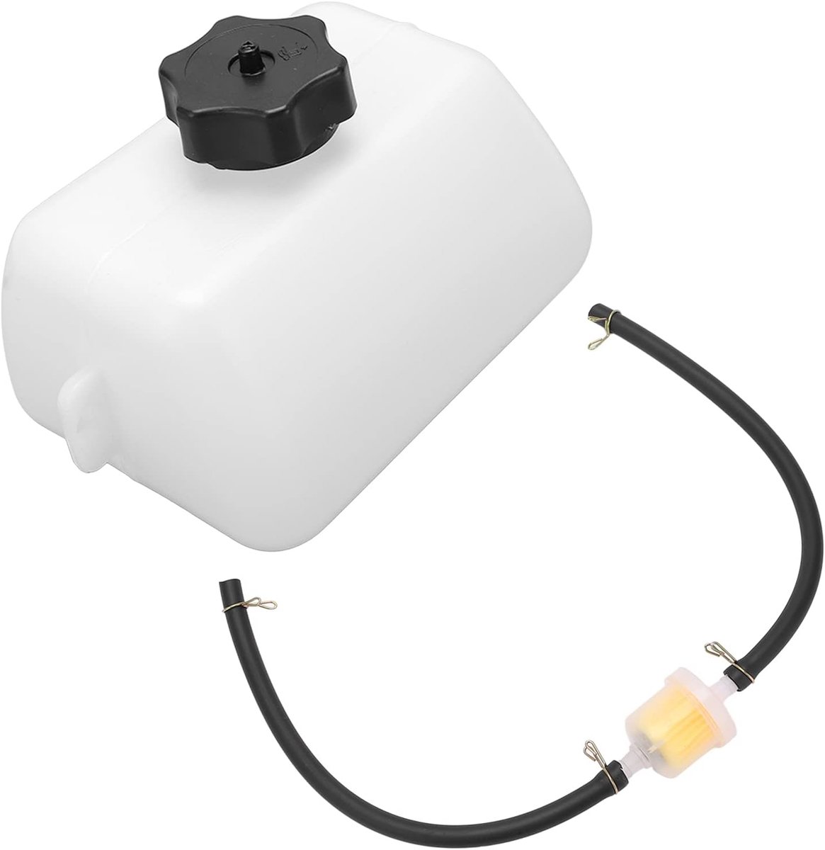 Brandstof Benzinetank, Akozon 1L Plastic Waterbestendig Benzinetank Met Slang Brandstoffilter Voor 2 Takt Mini Motorfiets ATV: