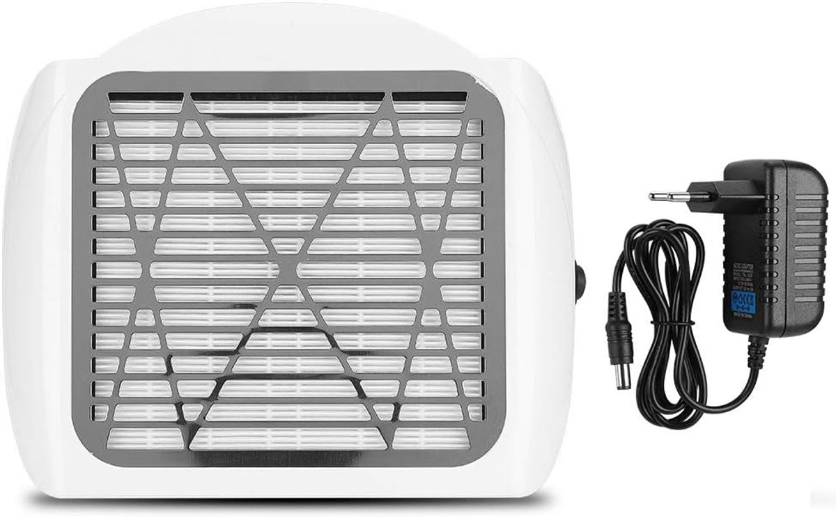 80 W nagelstofverzamelaar, nagelvacuüm ventilator, elektrische nagelstofzuiger, manicuregereedschap met filterdesign (White2)