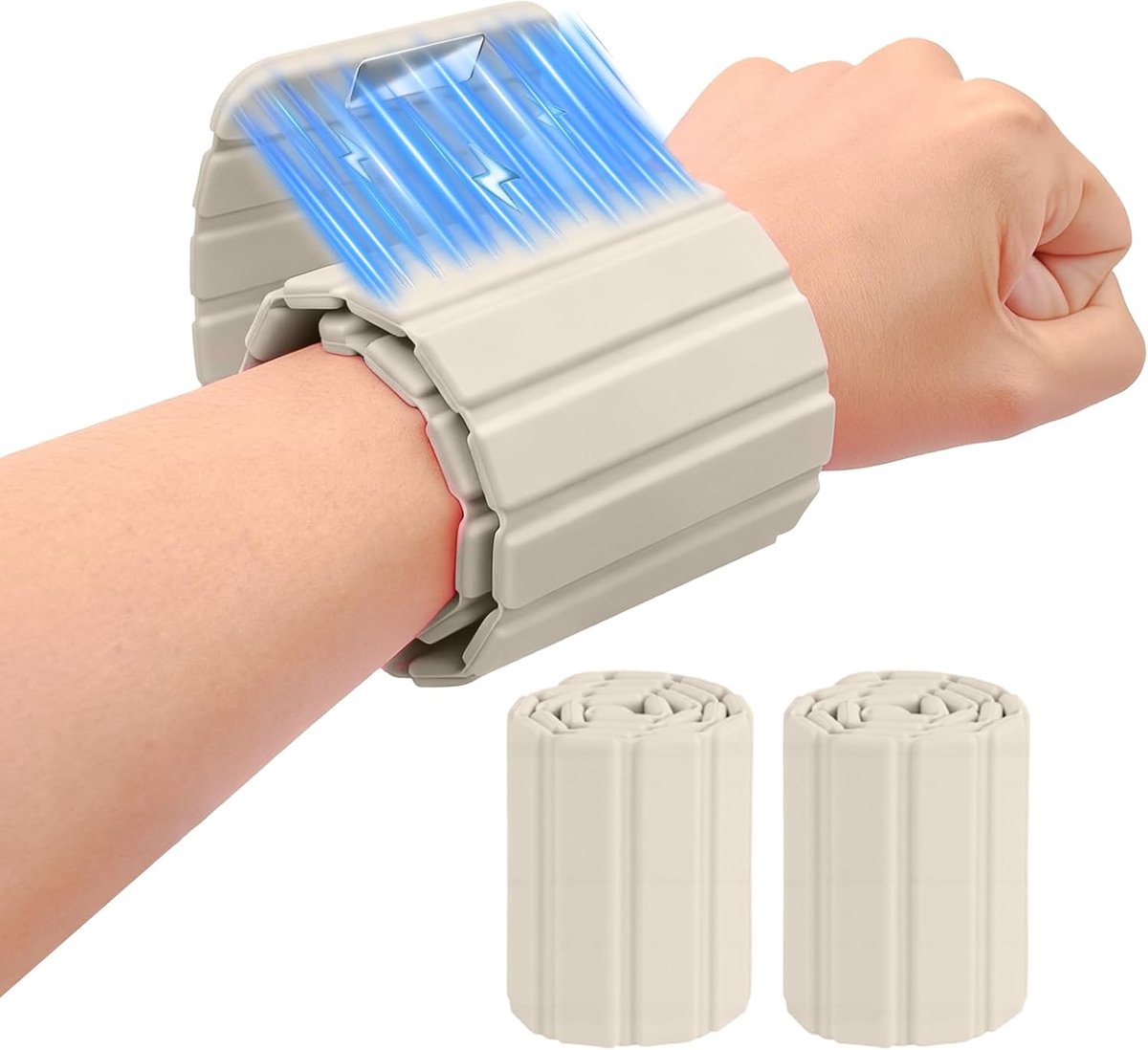 2 stuks polsgewichten en enkelgewichten, magnetische gewichtsmanchetten van huidvriendelijke siliconen, ultradun en geruisloos design (0,5/1 kg) voor yoga, pilates en thuisfitness