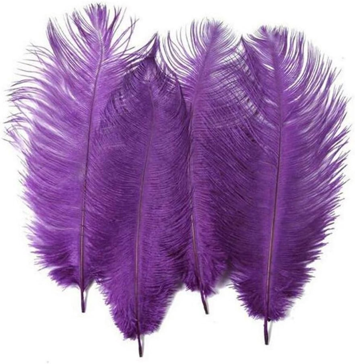50 stuks 15-20 cm/6 inch-8 inch verjaardagsfeestdecoratie struisvogelveren voor doe-het-zelf bruiloft festival decor naaien ambachten kostuums (paars)