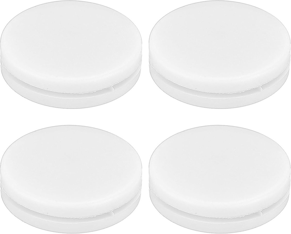 Tennis Trillingsdemper 2,39 cm, 4-pack Siliconen Tennisracket Schokdemper Racketsnaar Demping voor Tennisracket, Wit