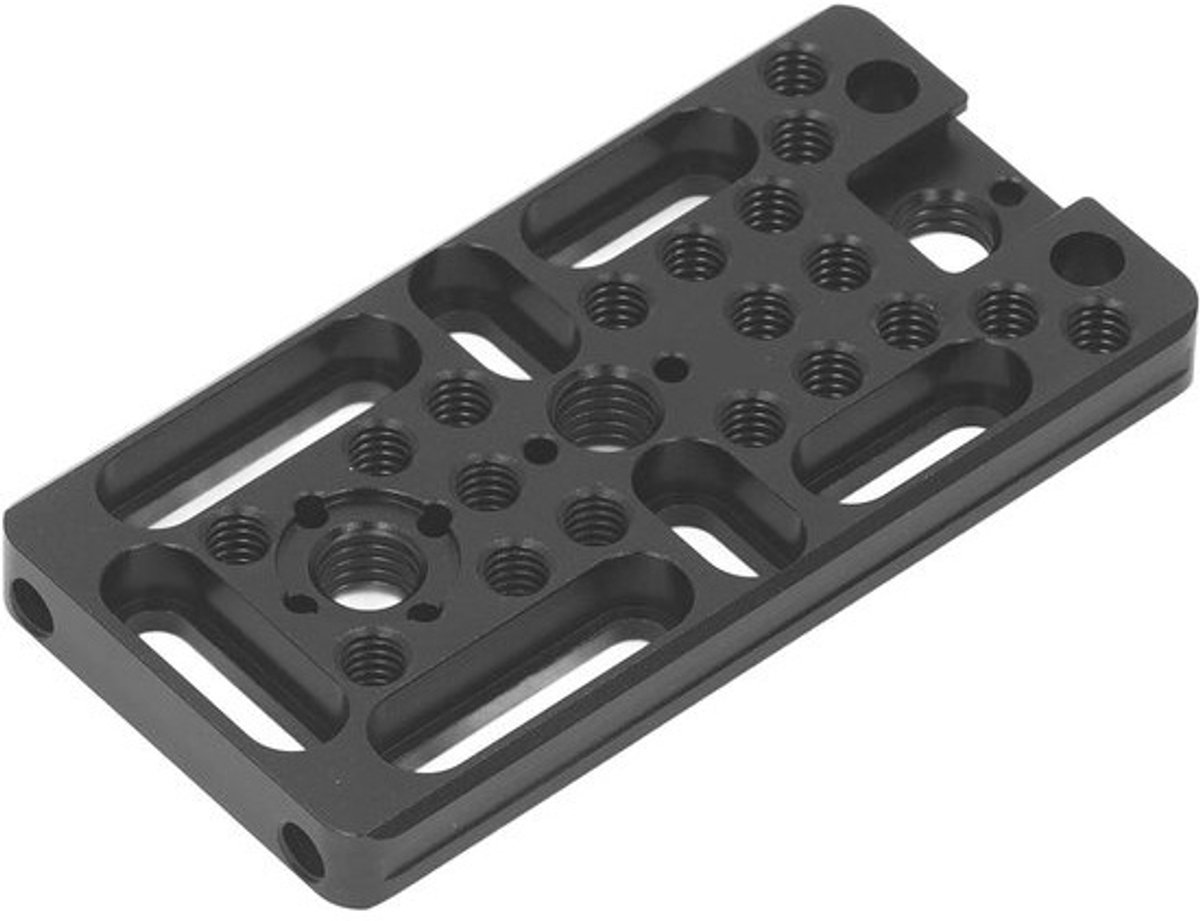 Camerakaasplaat - Montageplaat Camera - Camera Uitbreiden - Luchtvaartkwaliteit Aluminium - 10 x 5 x 1 cm - Zwart