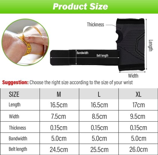 2 Stuks Polsbandage Sport Polsbrace Polsondersteuning Polswrap Fitness Handschoen Gewichtheffen Training Wrist Support Voor Dames en Heren — afbeelding 2