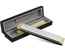 Mondharmonica 24 Gaten - Diatonische Tremolo - Muziek Maken - Polyfone Klank - 182mm Lengte - C Toon